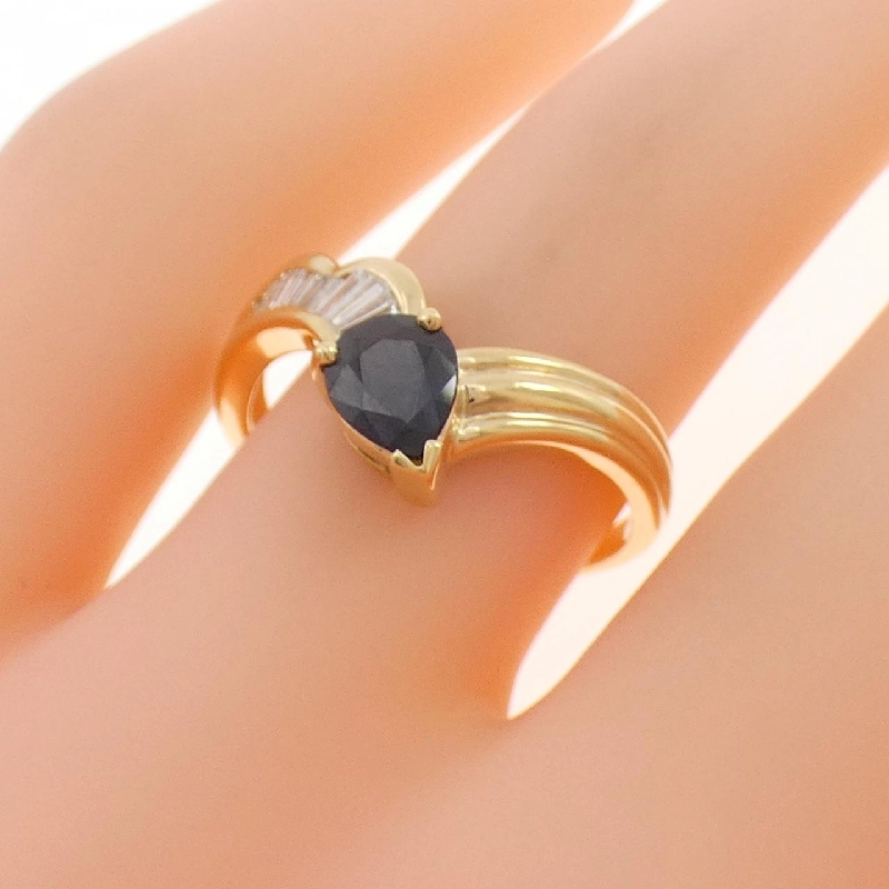 Nhẫn Sapphire K18YG 0.68CT - Hàng hiệu Chính hãng 851048