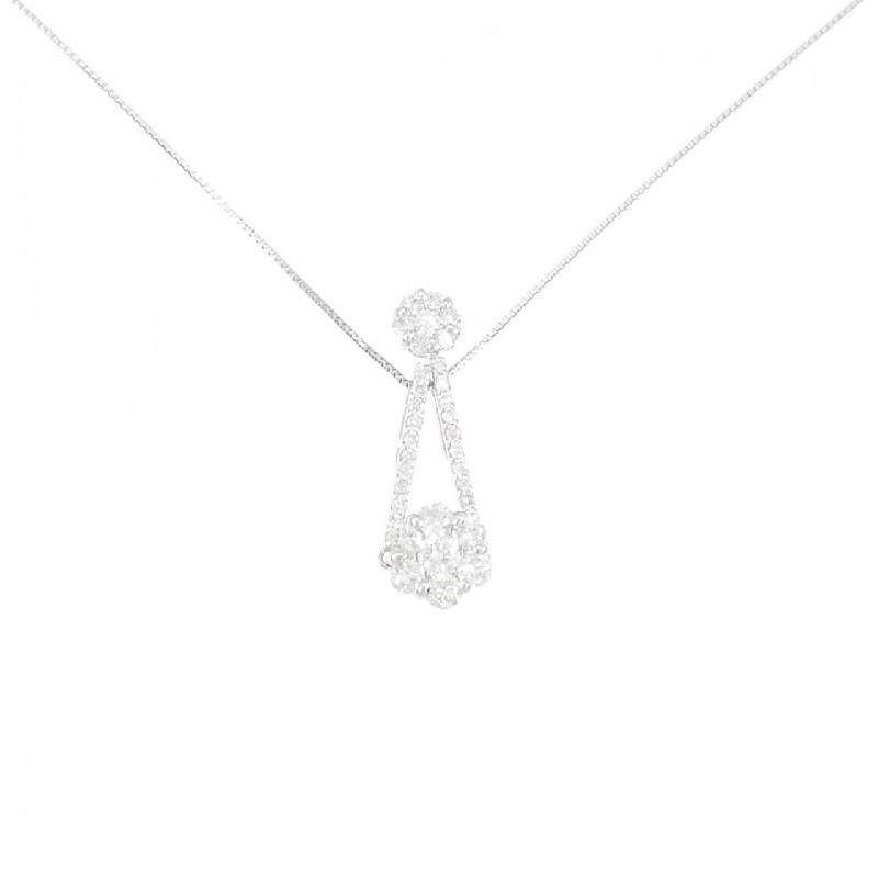 K18WG 2WAY Hoa Hồng Kim Cương Dây Chuyền 0.75CT - Hàng hiệu Chính hãng 863099