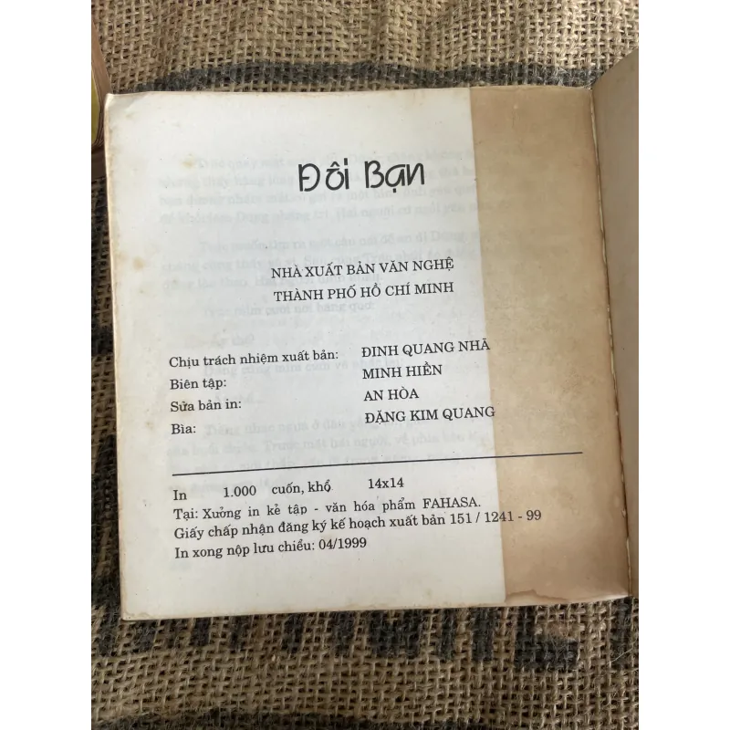 Đôi bạn- Việt Nam danh tác khổ vuông  1013286