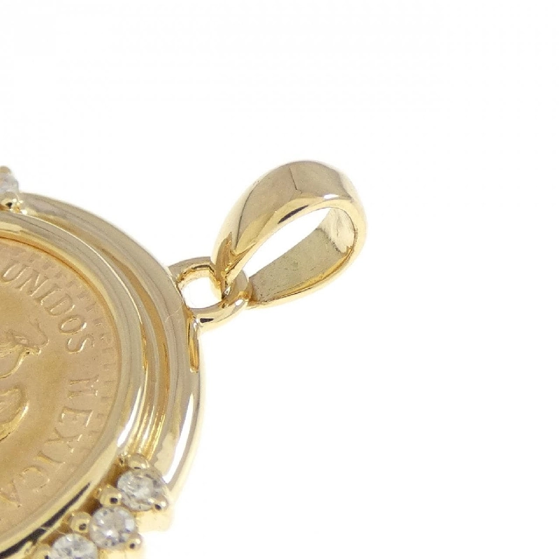 Mặt dây chuyền đồng xu kim cương 18KYG (khung) 0.057CT - Hàng hiệu Chính hãng 863740