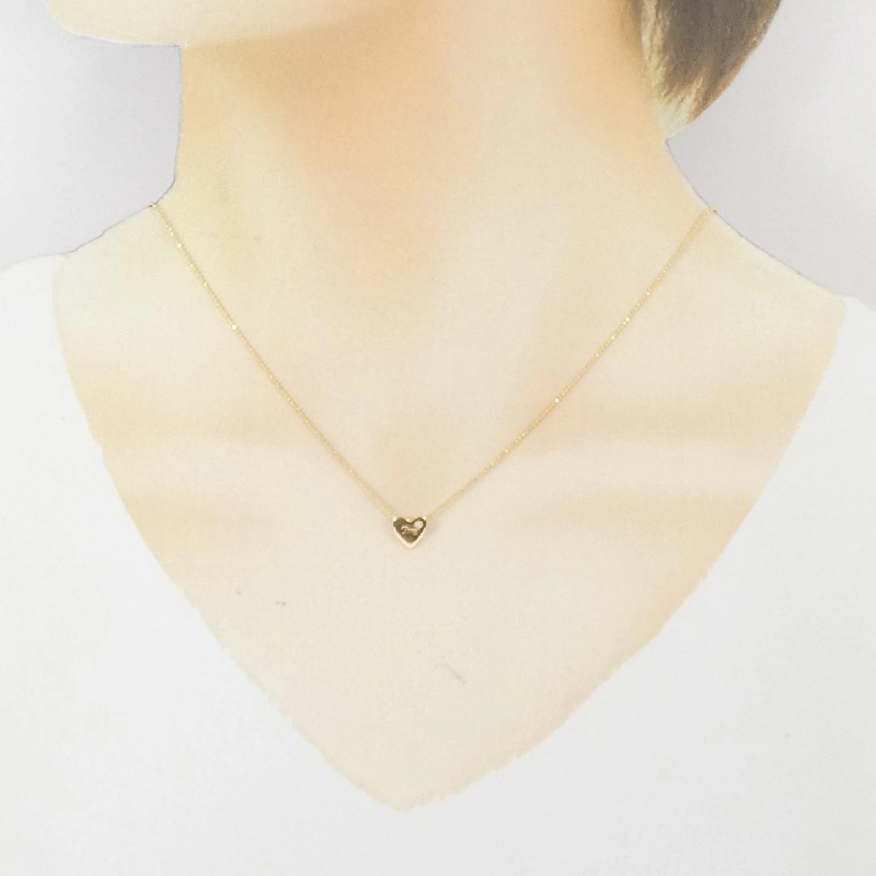K18YG Dây chuyền kim cương hình trái tim - Hàng hiệu Authentic 859287