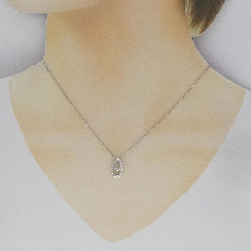 K18WG Dây chuyền kim cương 0.10CT - Hàng hiệu Chính hãng 860737