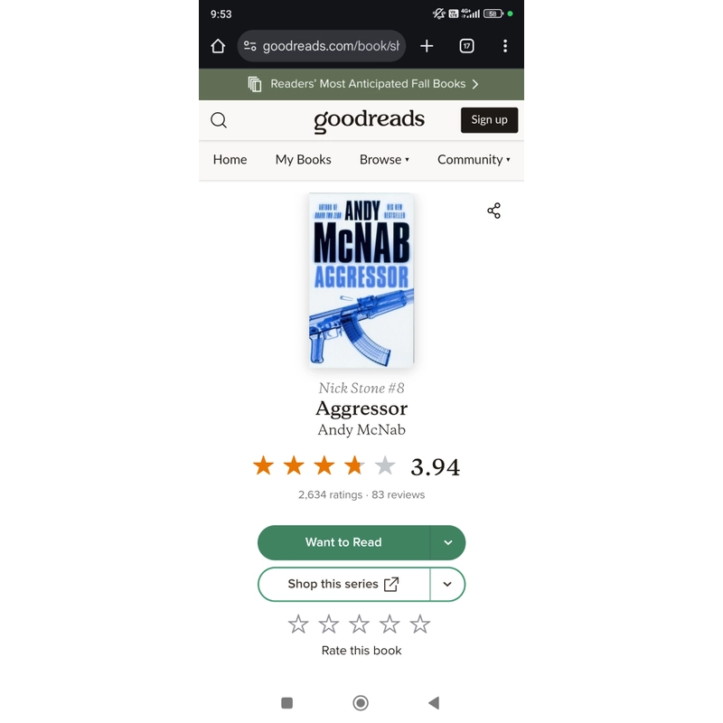 Aggressor - Andy McNab (thriller, military fiction) (Pocket size) 539988