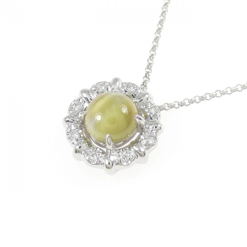 Dây chuyền Chrysolite Cat's Eye PT900/PT850 1.25CT - Hàng hiệu Chính hãng 856176