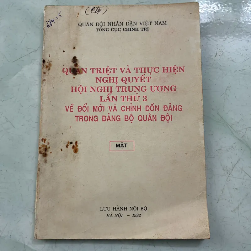 … Về đổi mới và chỉnh đốn Đảng trong Đảng bộ Quân đội - 1992s 996966