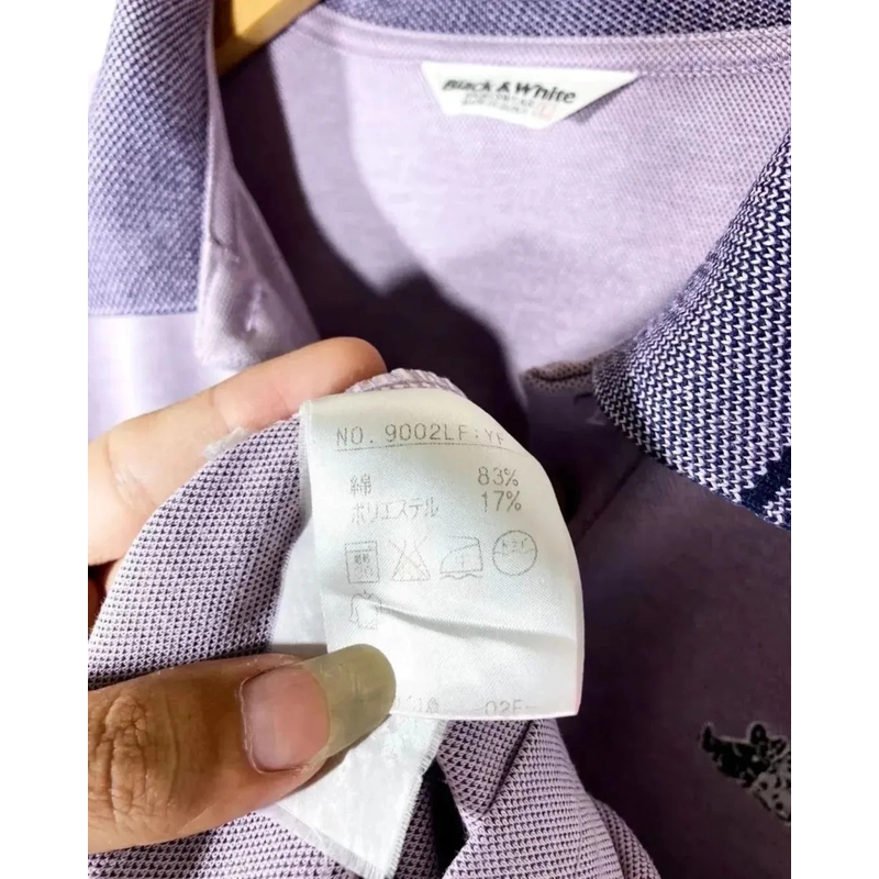 Áo Thun Polo Sport Nhật Brand Black & White Size M L 504791