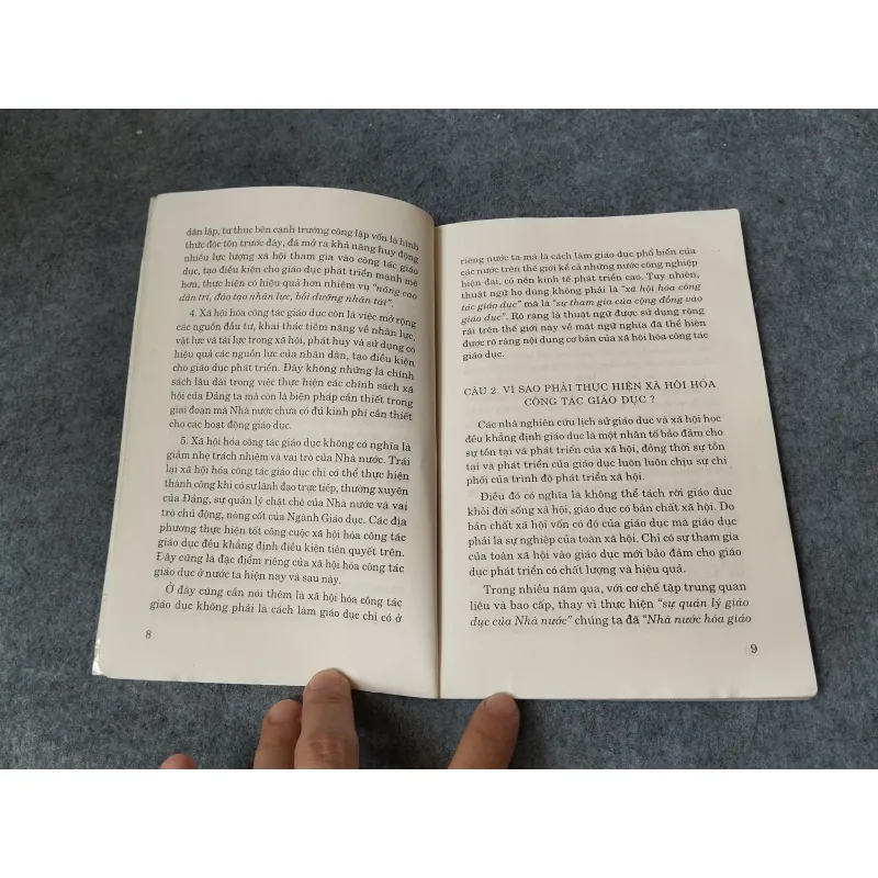 XÃ HỘI HOÁ CÔNG TÁC GIÁO DỤC. NHẬN THỨC VÀ HÀNH ĐỘNG 718892