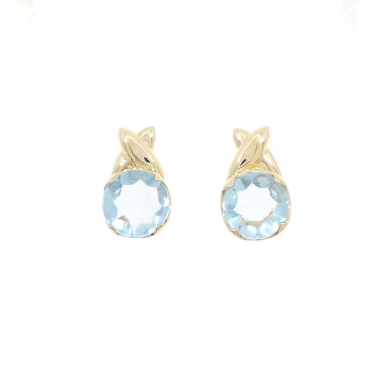 K18YG Blue Topaz Bông tai - Hàng hiệu Chính hãng 871895