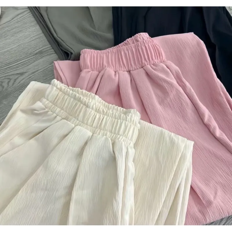 Quần nữ ống rộng dáng suông cạp chun (màu be,hồng) 961361