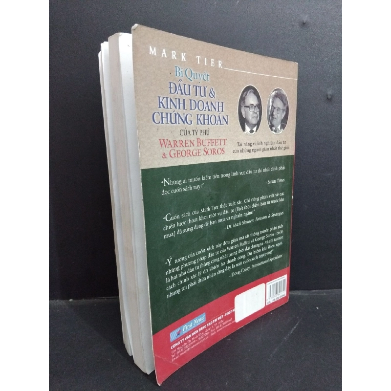 Bí quyết đầu tư và kinh doanh chứng khoán của tỷ phú Warren Buffett & George Soros mới 80% ố tróc bong gáy 2016 HCM0412 Mark Tier KINH TẾ - TÀI CHÍNH - CHỨNG KHOÁN 918132