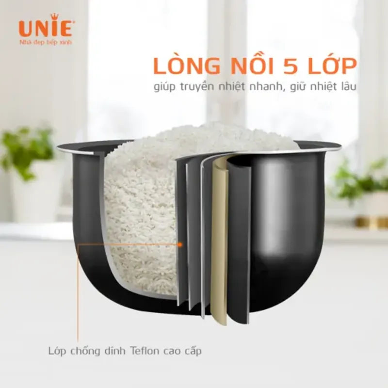 🍚 Nồi Cơm Điện UNIE UE-626 – Công Suất 700W – Cơm Nhanh Chín, Dẻo Thơm 718330
