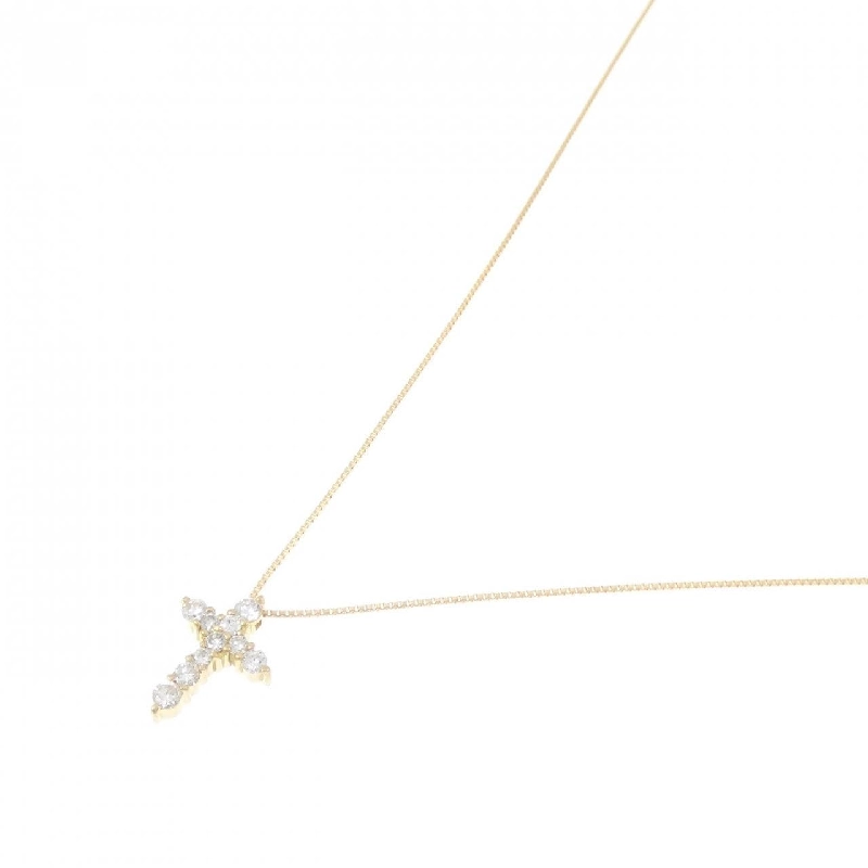 K18YG Dây chuyền kim cương chéo 0.21CT - Hàng hiệu chính hãng 860719