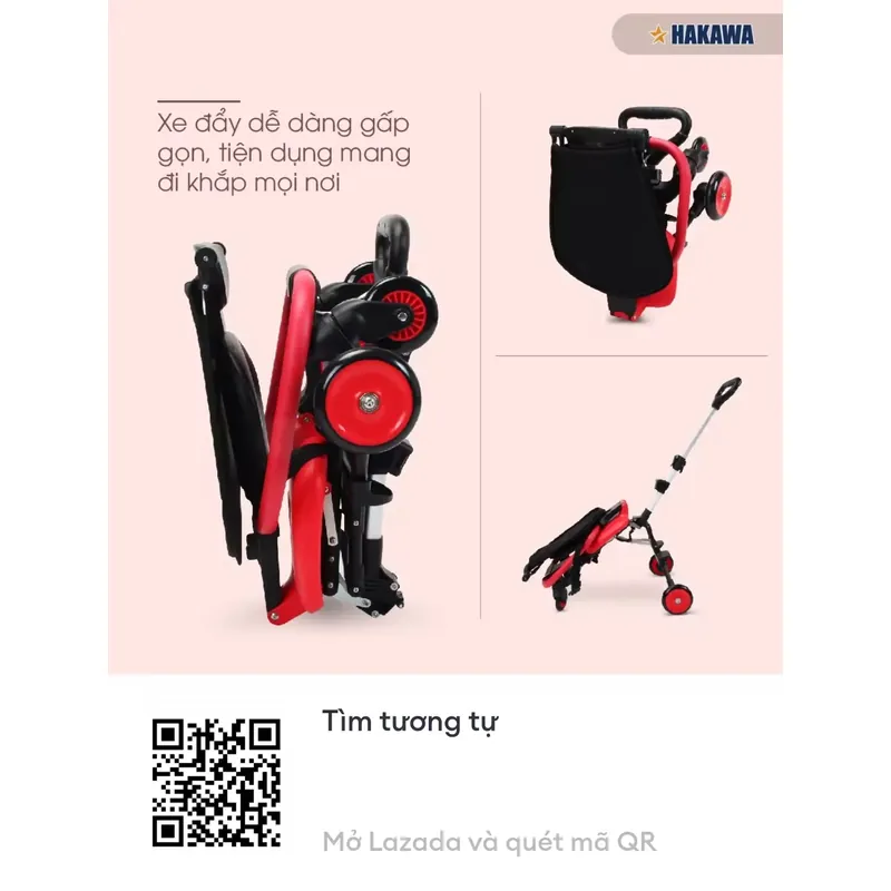 Xe đẩy gấp gọn Hakawa 732728