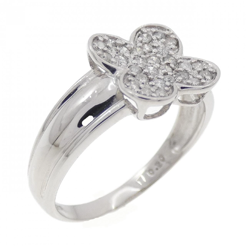 Nhẫn kim cương hoa K18WG 0.20CT 670061