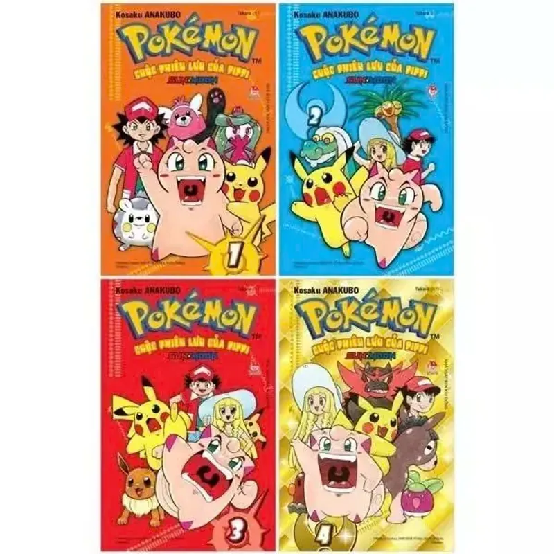 Truyện Pokémon - Cuộc Phiêu Lưu Của Pippi Sun Moon -Trọn bộ 4 tập - NXB Kim Đồng 605030