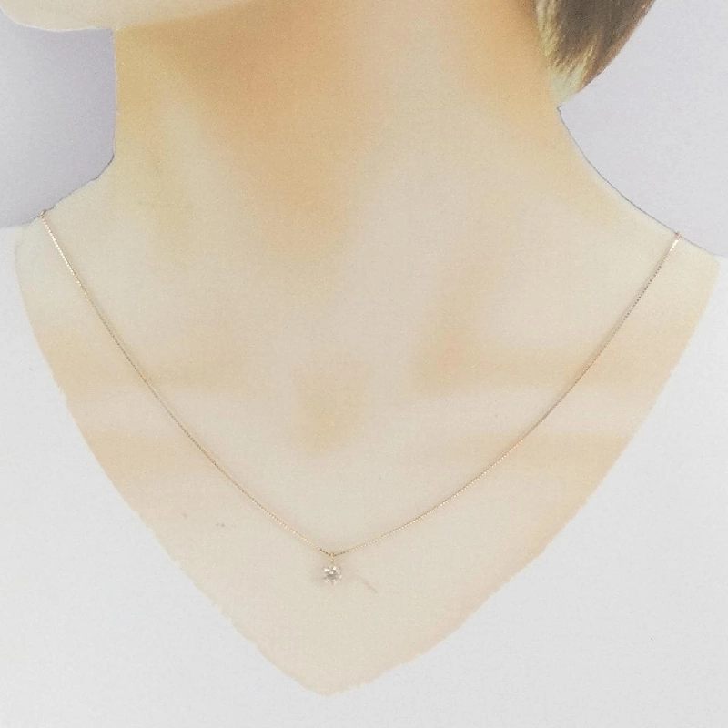 K18PG Solitaire Dây chuyền kim cương - Hàng hiệu Authentic 865201