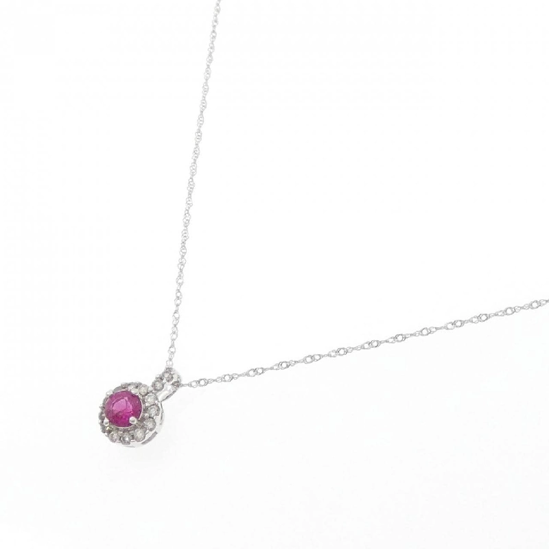K18WG Dây chuyền Ruby 0.26CT - Hàng hiệu Chính hãng 861078