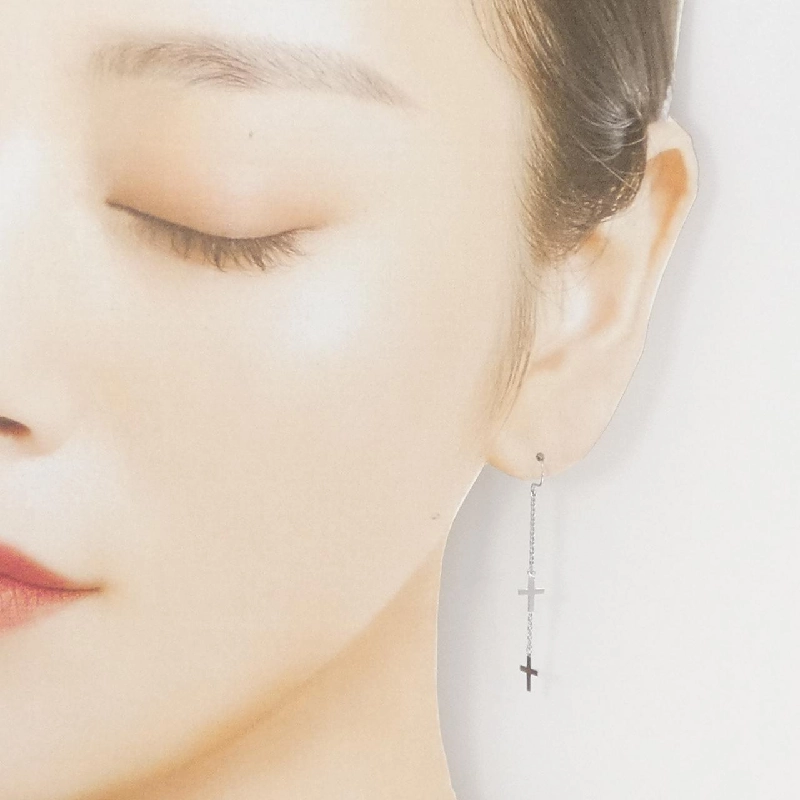 K14WG Khuyên tai chéo - Hàng hiệu Chính hãng 870824