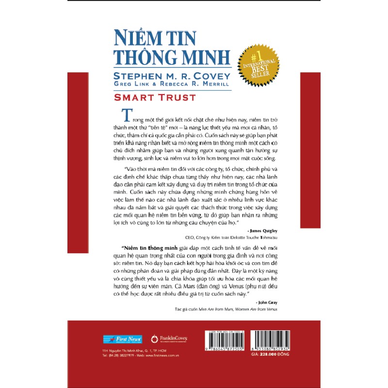 Niềm Tin Thông Minh (Bìa Cứng) (Tái Bản 2020) - Stephen M. R. Covey, Greg Link, Rebecca R. Merrill 27875