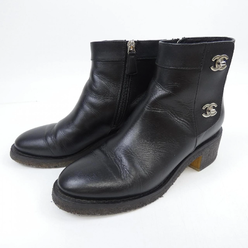 Chanel CHANEL Turn Lock G31204X47535 Boots - Hàng hiệu Authentic 829341