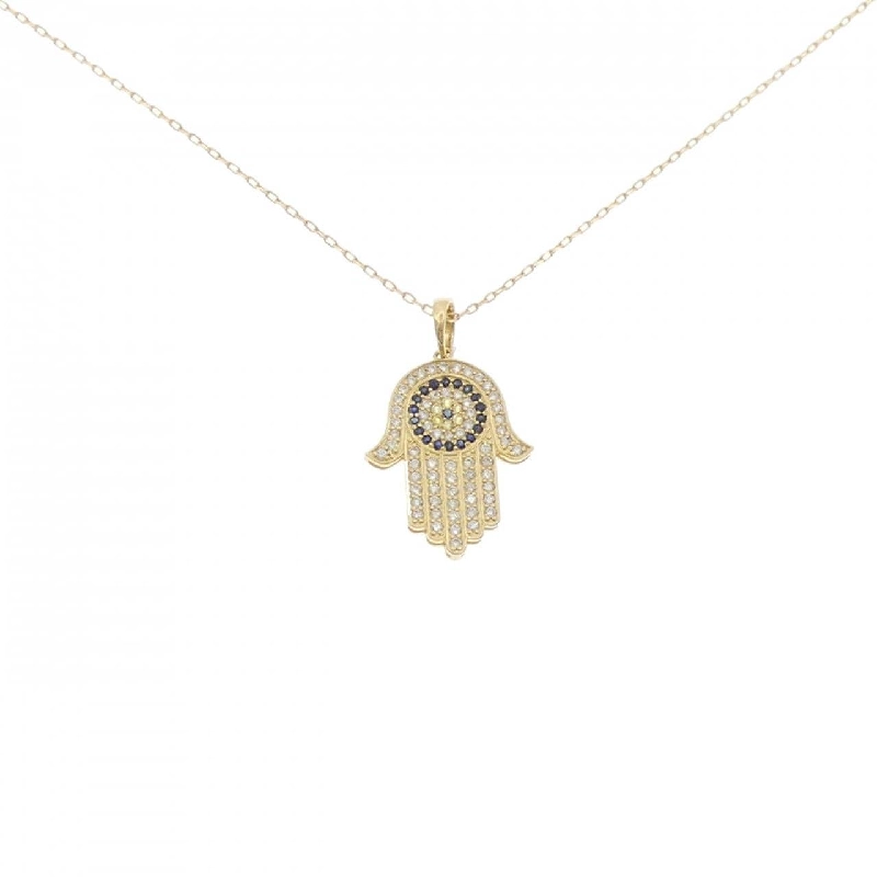 K18YG Sapphire Necklace 0.16CT - Hàng hiệu Authentic 859469