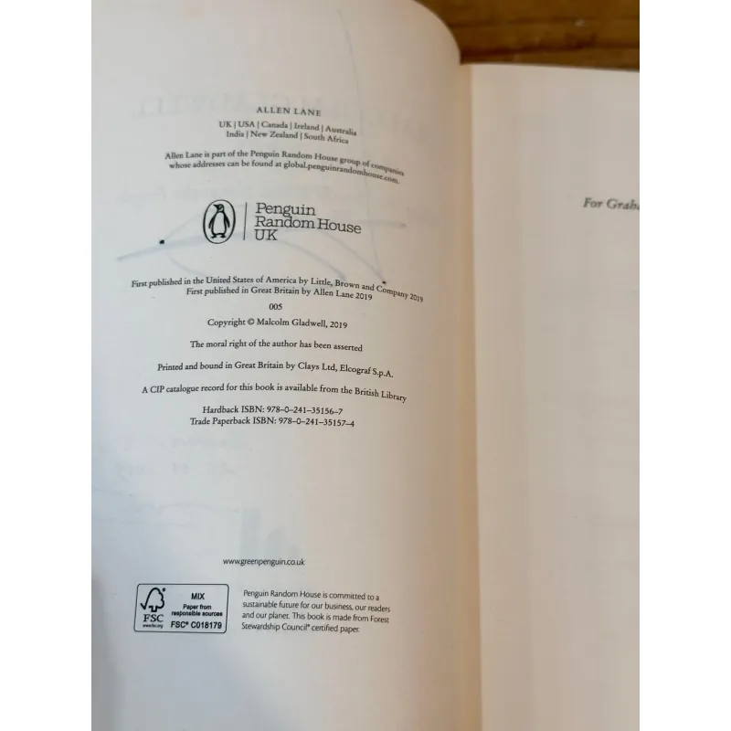 Talking to Strangers - Malcolm Gladwell (Signed, First Edition) 734609