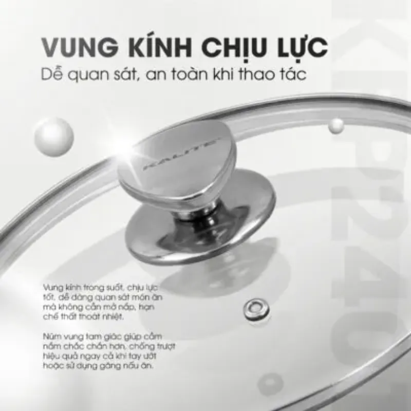 Chảo rán inox liền khối cao cấp Kalite KFP241, hiệu suất cao, mới 100% 706253