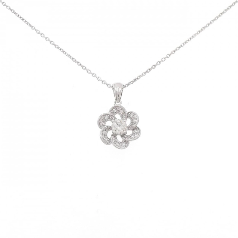 K18WG Hoa Đá Kim Cương Dây Chuyền 0.33CT - Hàng hiệu Chính hãng 862652