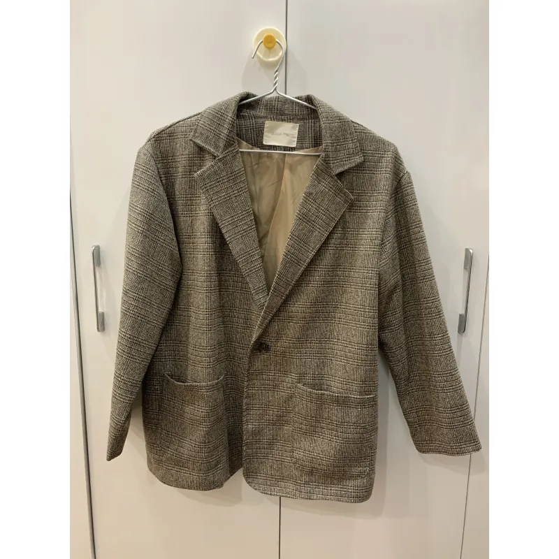 Áo blazer kẻ nâu 757414