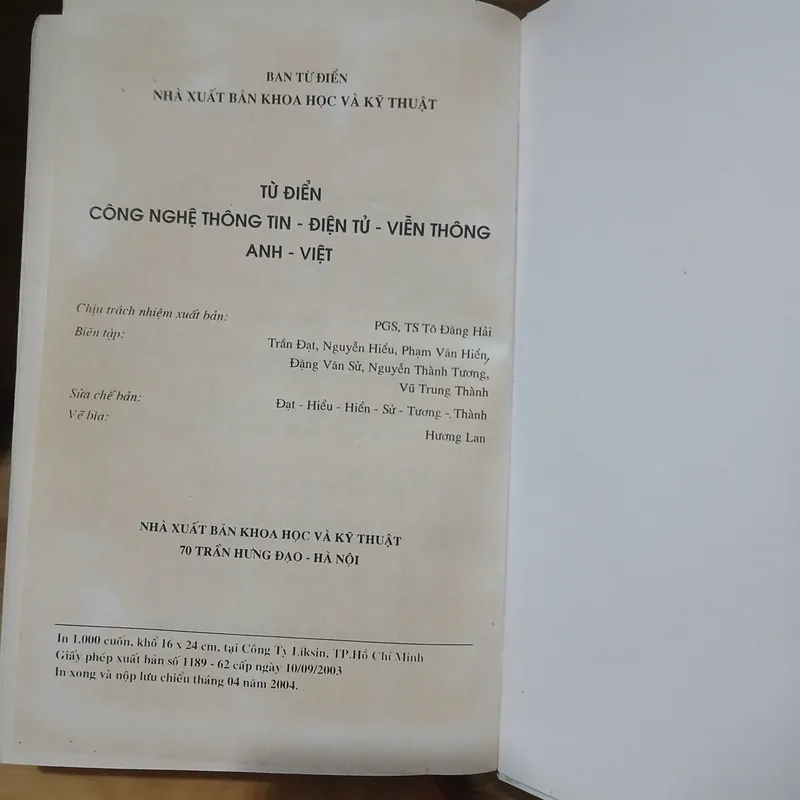 Từ Điển Công Nghệ Thông Tin - Điện Tử - Viễn Thông (Anh - Việt) 1059877