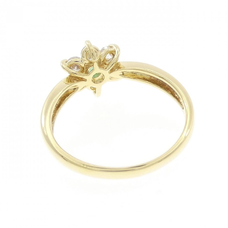 Nhẫn hoa ngọc lục bảo K18YG - Hàng hiệu Authentic 852094