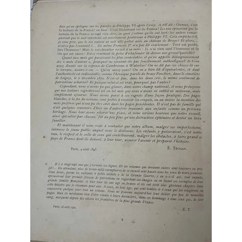Les Mots Historiques du Pays de France (1925)– Édouard Trogan & Job 991670