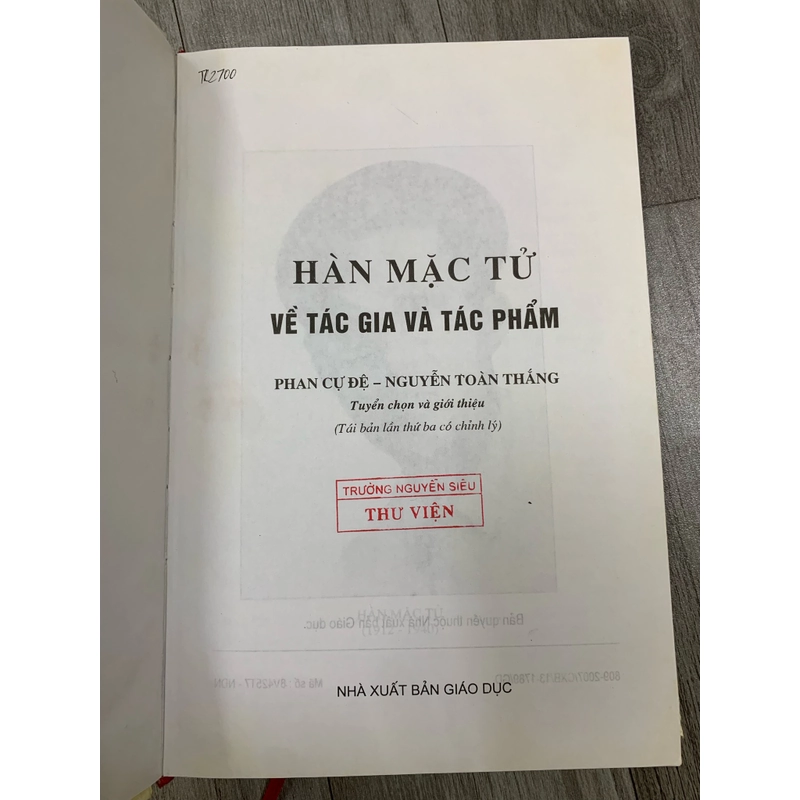 Hàn mặc tử về tác gia và tác phẩm. Bìa cứng 525422