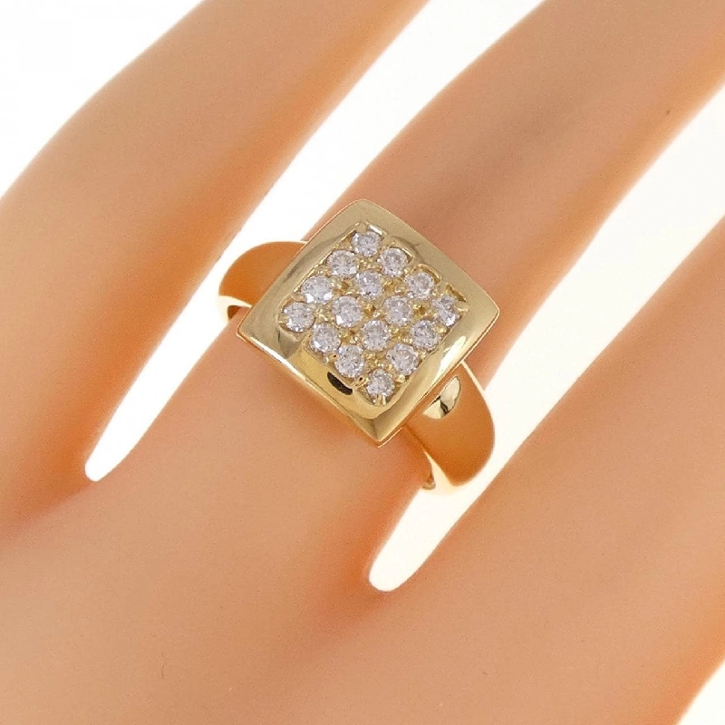 Nhẫn kim cương K18YG 0.39CT 673378