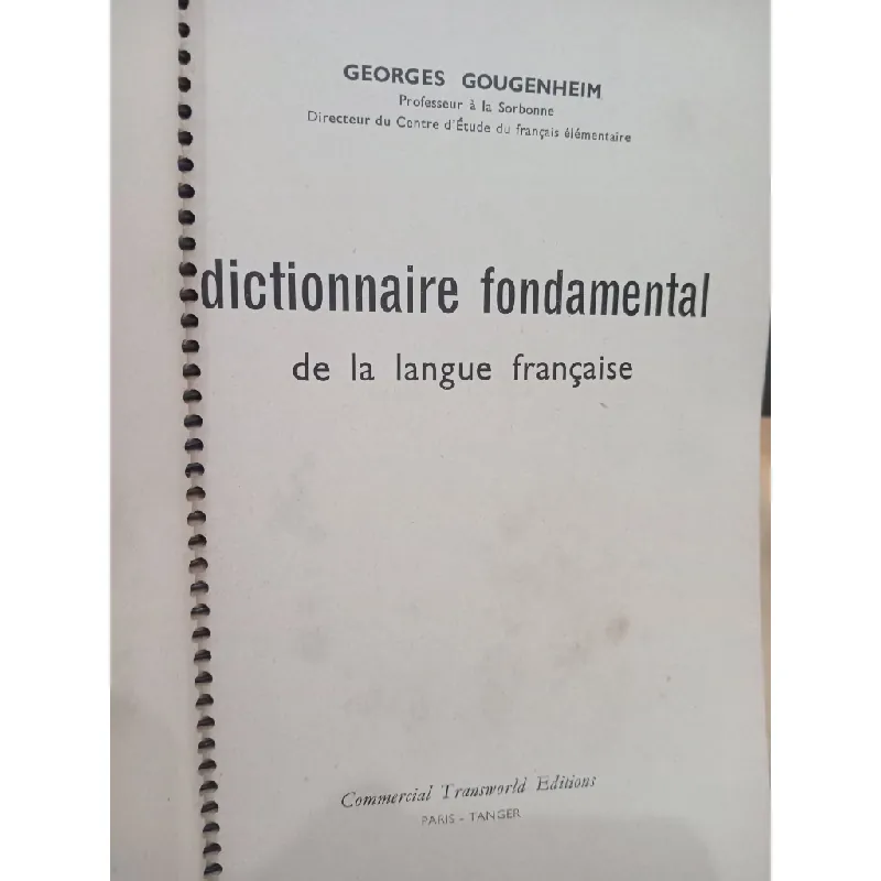 Dictionnaire fondamental - G. Gougenheim 533771