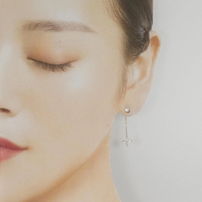 K18YG Bông tai Cubic - Hàng hiệu Chính hãng 874221