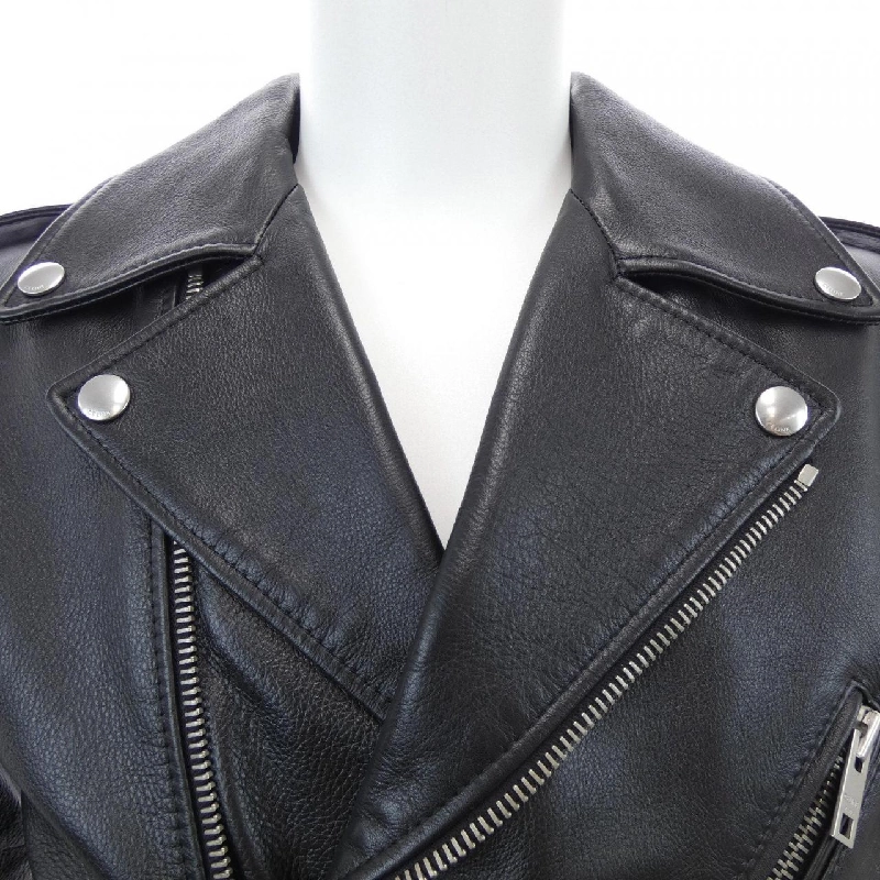 Áo khoác da biker cổ điển CELINE 2E158599E - Hàng hiệu Authentic 891130