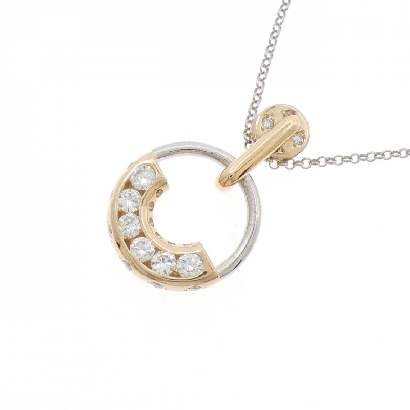 K18/PT900/PT850 Dây chuyền kim cương 0.48CT - Hàng hiệu Chính hãng 857203