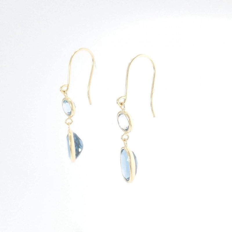 K18YG Blue Topaz Bông tai - Hàng hiệu Chính hãng 870841