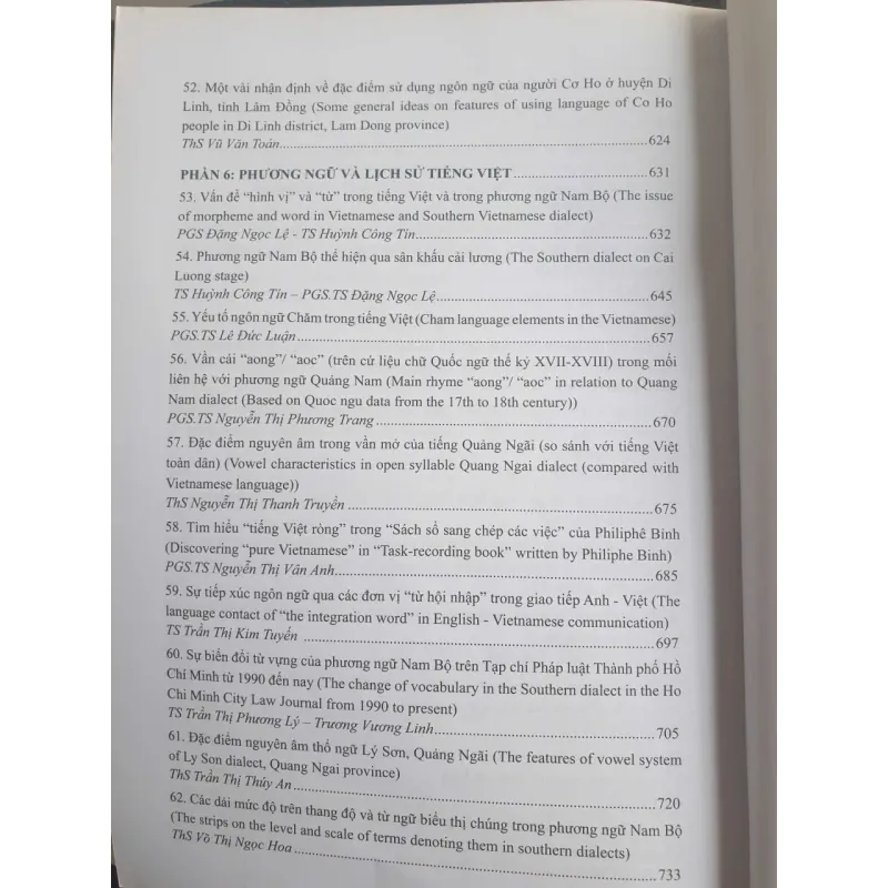 Những vấn đề ngôn ngữ học ở Việt Nam và Đông Nam Á 784642