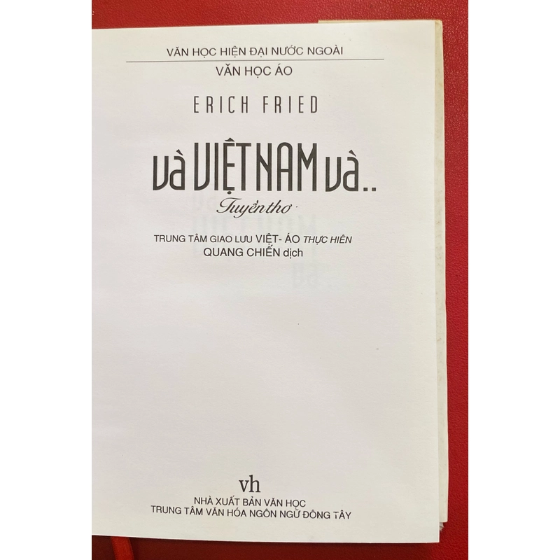 Tuyển thơ Erich Fried về Việt Nam 525093