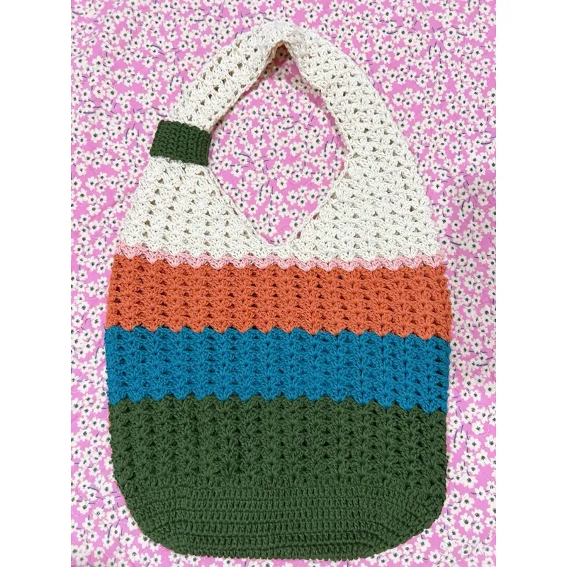 TÚI LEN MÓC TAY HOẠ TIẾT DỄ THƯƠNG - HANDMADE CROCHET BAG 763508