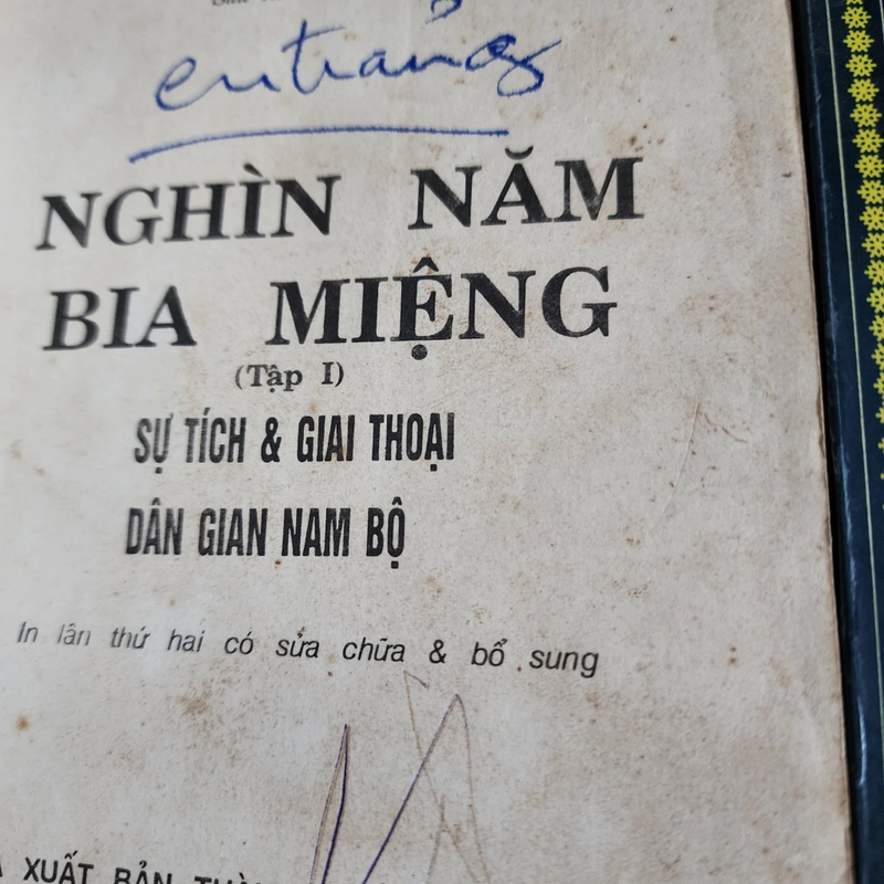 Nghìn năm bia miệng 2 tập | thủ bút tác giả Huỳnh Ngọc Trảng | 1993 455590
