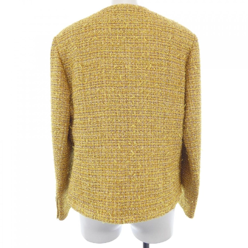 【Mã giảm giá】Áo khoác không cổ CHANEL 640076