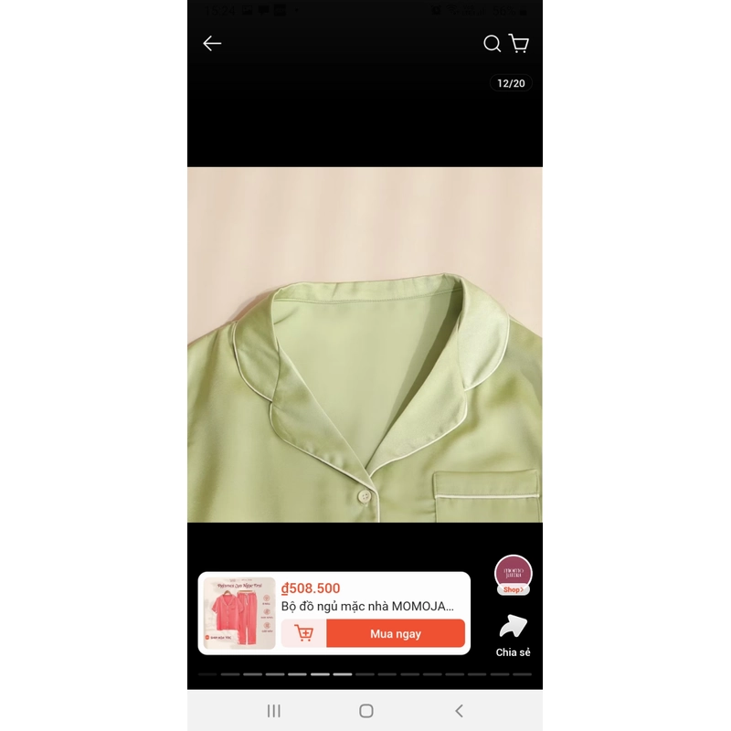 Pyjama lụa ngọc trai - size M | 2 màu 463546