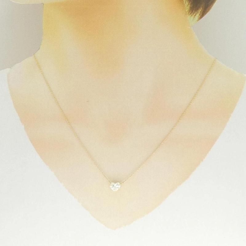 K18YG Dây chuyền kim cương 1.066CT VLY SI1 hình trái tim - Hàng hiệu Chính hãng 871957