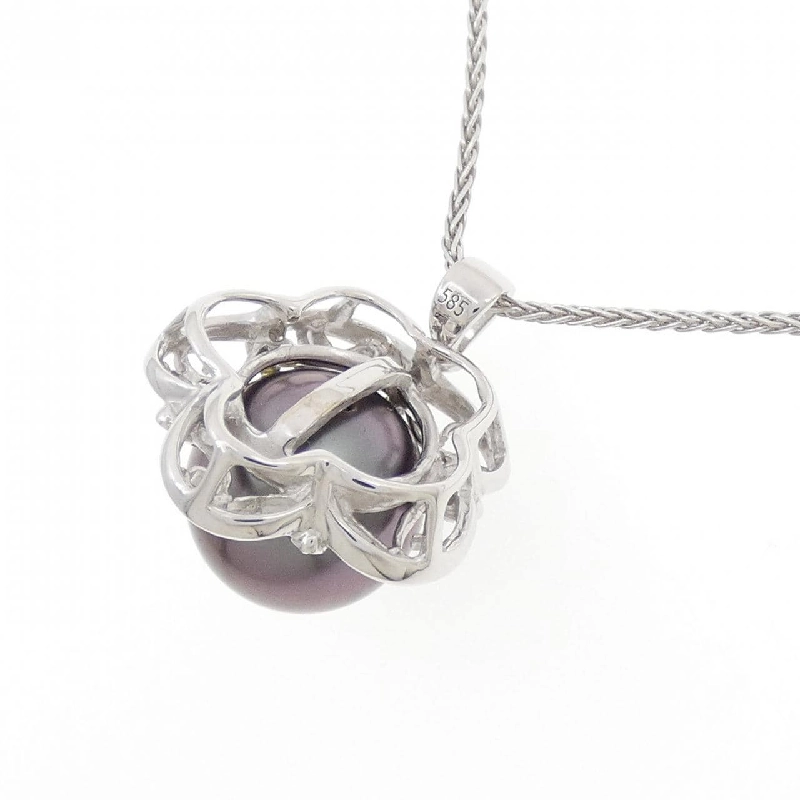 585WG/750WG Ngọc trai đen dây chuyền 11mm - Hàng hiệu Authentic 856472