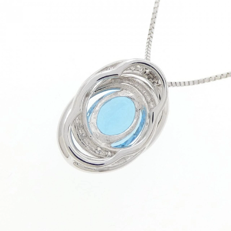 K18WG Blue Topaz Necklace - Hàng hiệu Authentic 859917