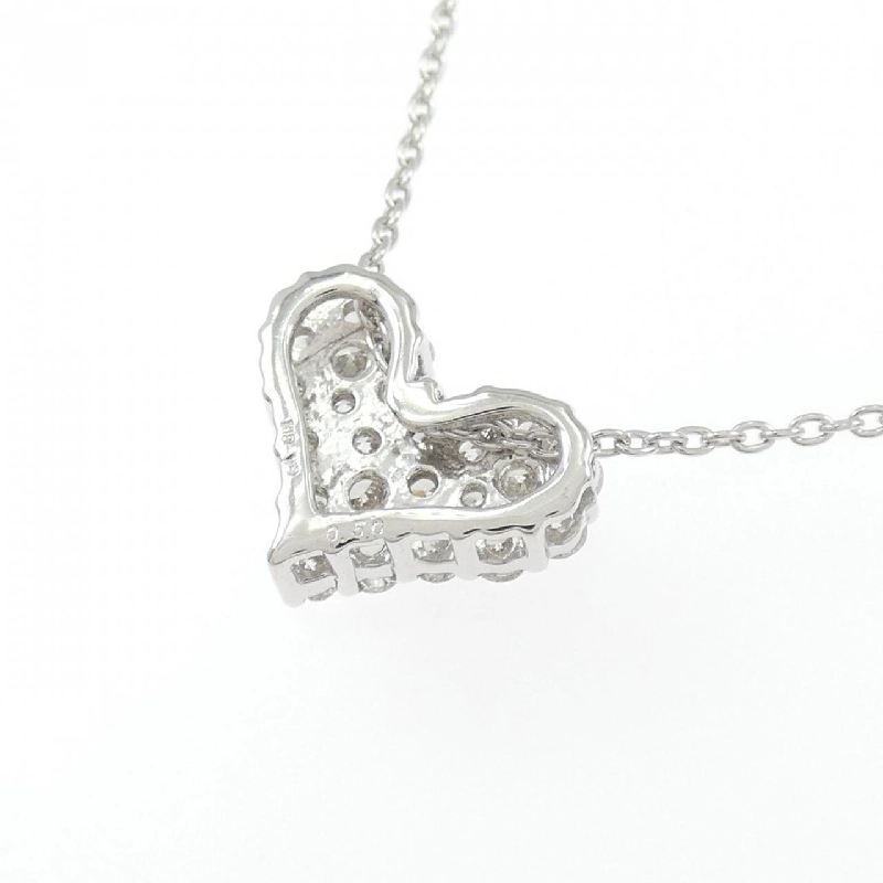K18WG Dây chuyền kim cương hình trái tim 0.50CT - Hàng hiệu Chính hãng 861165