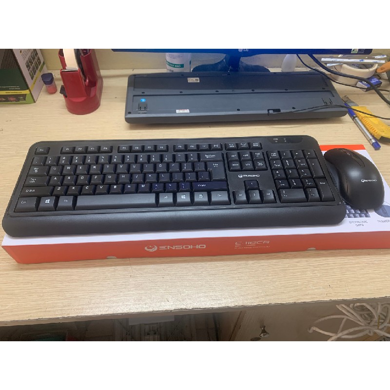 Bộ phím chuột không dây Ensoho E 116CB kèm pin 4543